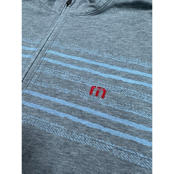 Travis Matthew 1/4 Zip Pullover Sweater Blue Lightweight Jacket Golf Men's Large - Picture 3 of 6